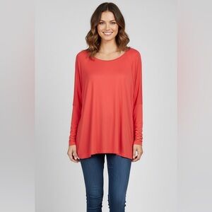 MNG by Mango Laureny Coral Viscose lightweight sweater size XL